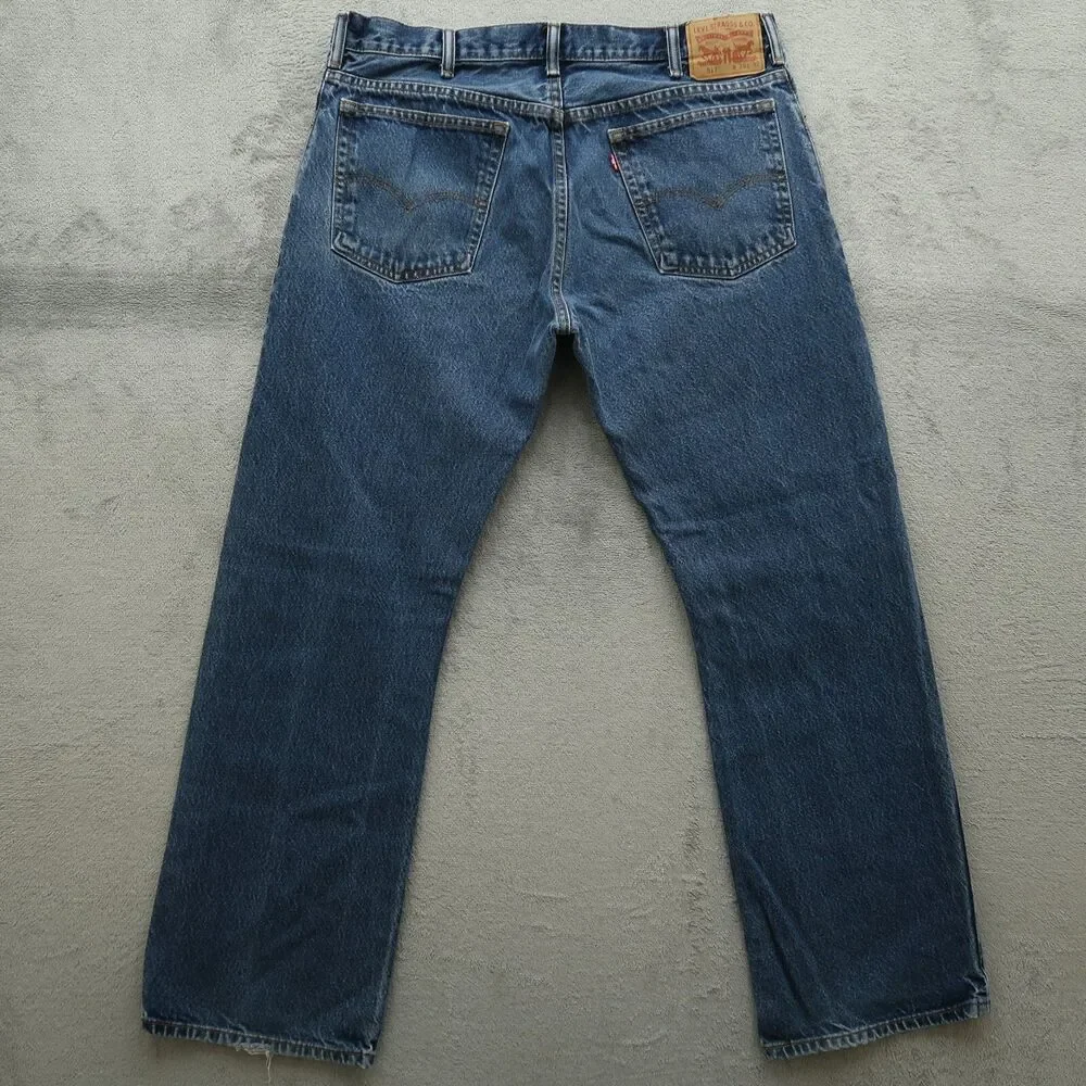 Levi's 517 Jeans Mens 38x32 Blue Regular Bootcut Rigid Denim Pants Medium Wash